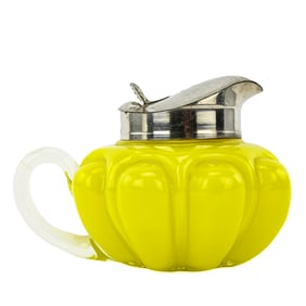 Yellow Glass Pitcher