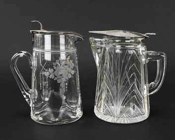 Pair of Sterling Silver Syrup Pitchers