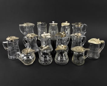 15 Cut Glass Syrup Pitchers