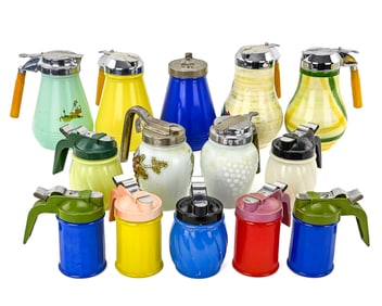 14 Push-Button Lid Syrup Pitchers