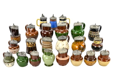 23 Stoneware Syrup Pitchers