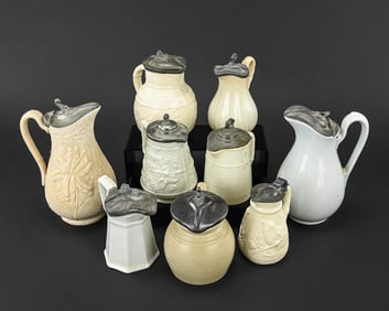9 Glazed Stoneware & Earthenware Syrups
