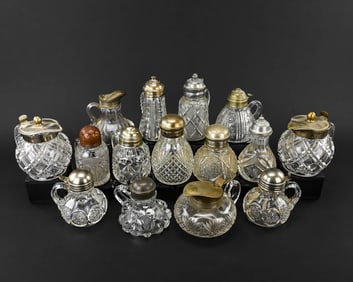 15 Pressed Pattern Glass Syrup Pitchers