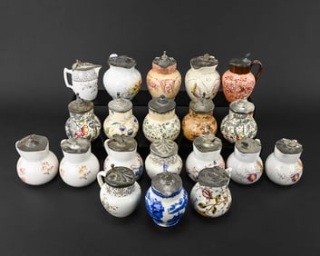 20 Decorated Porcelain Syrups & Creamers