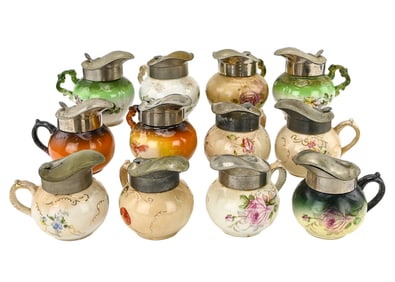 12 China & Porcelain Syrup Pitchers