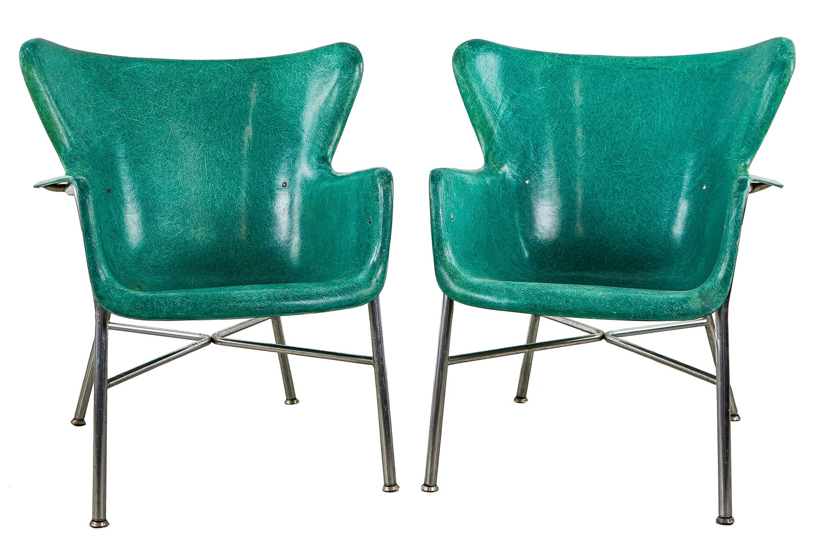 Pair of Luther Conover for Lloyd Fiberglass Shell Chairs (1 of 4)