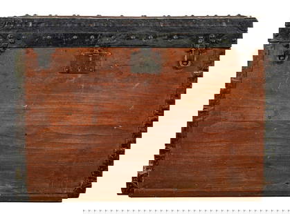 Louis Vuitton Trunk as found: Antique Louis Vuitton Trunk in as found condition,with traces of original lining, Metal hardware serial number - 174163 and New Bond Street London tag. 21.5 x 29.5 x 19"