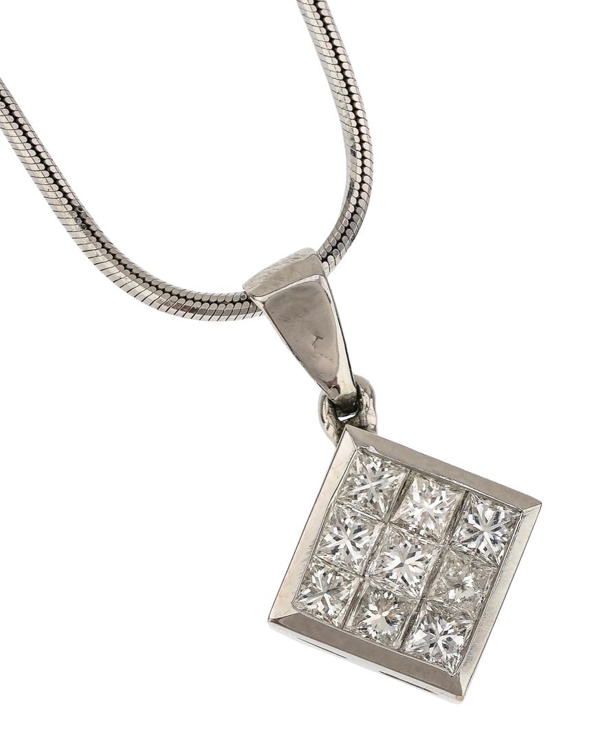 14k White Gold & Diamond Necklace (1 of 6)