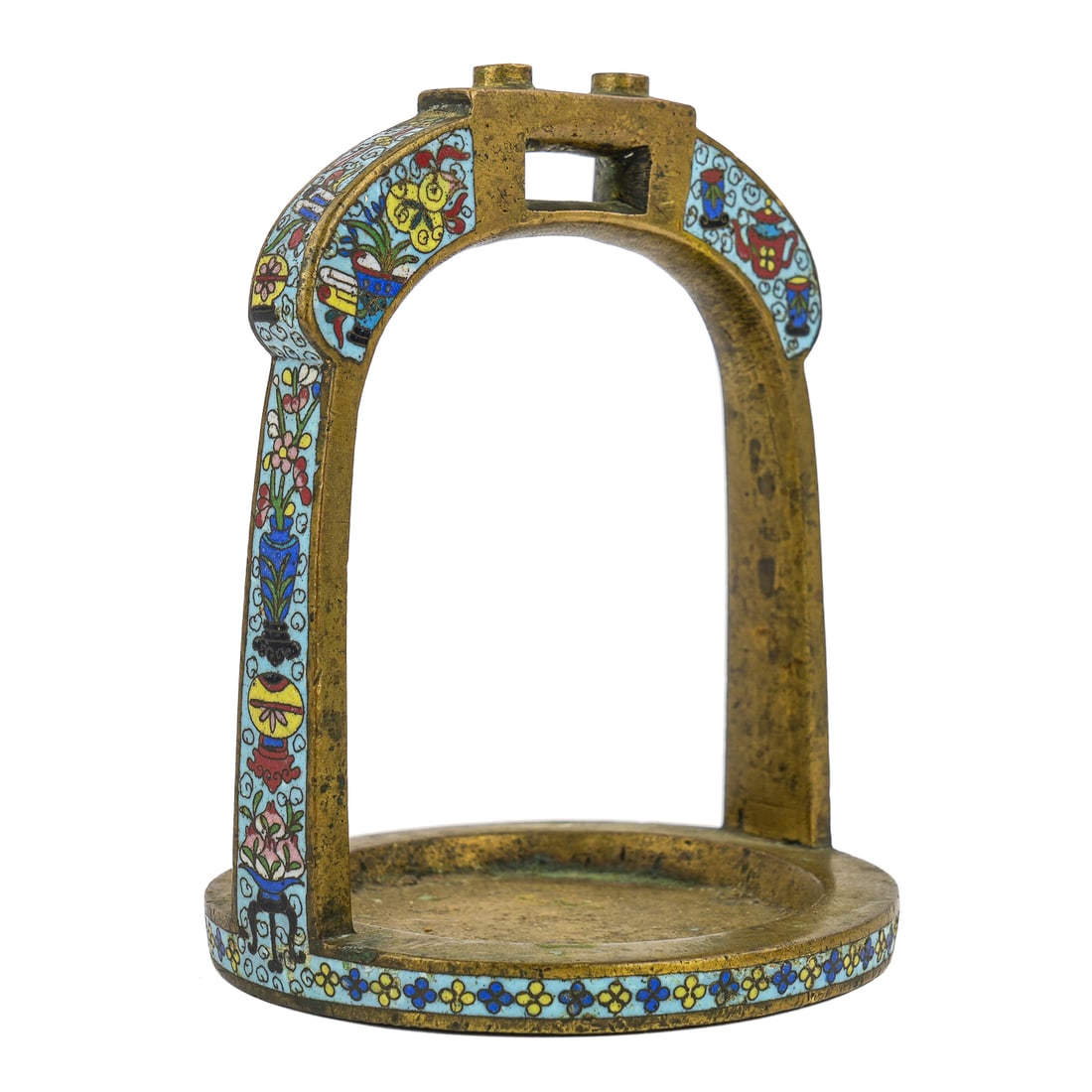 19th c Chinese Cloisonne and Brass Horse Stirrup (1 of 7)