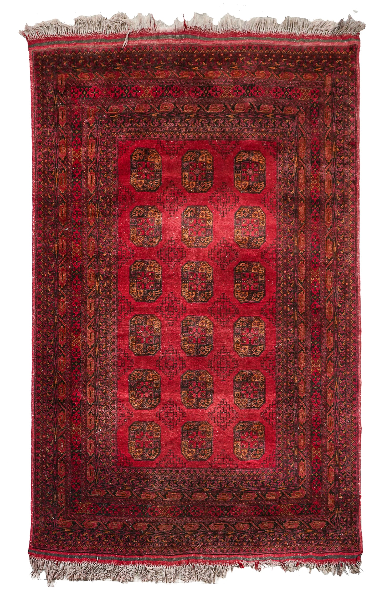 Mid 20th c Tekke Afghani Main Carpet (1 of 4)