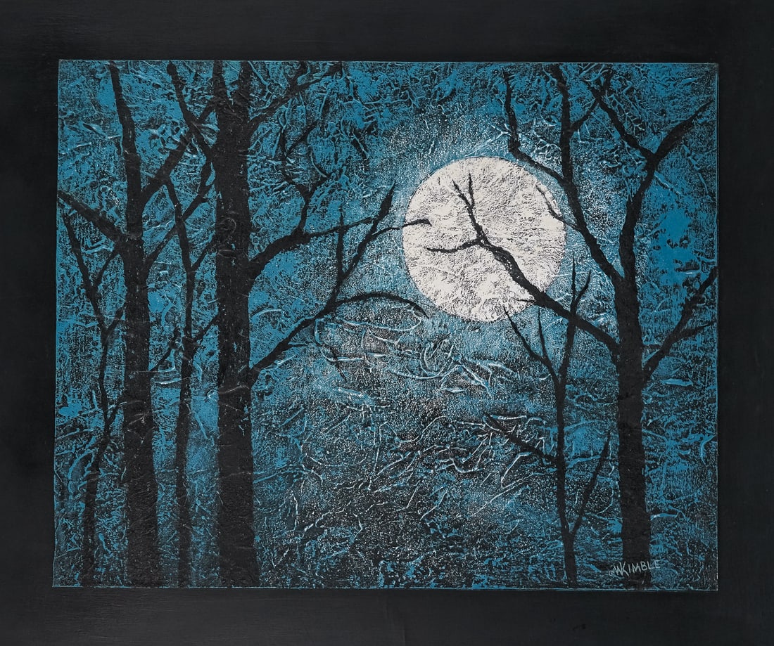 Warren Kimble (VT 1935-) Night Trees (1 of 5)