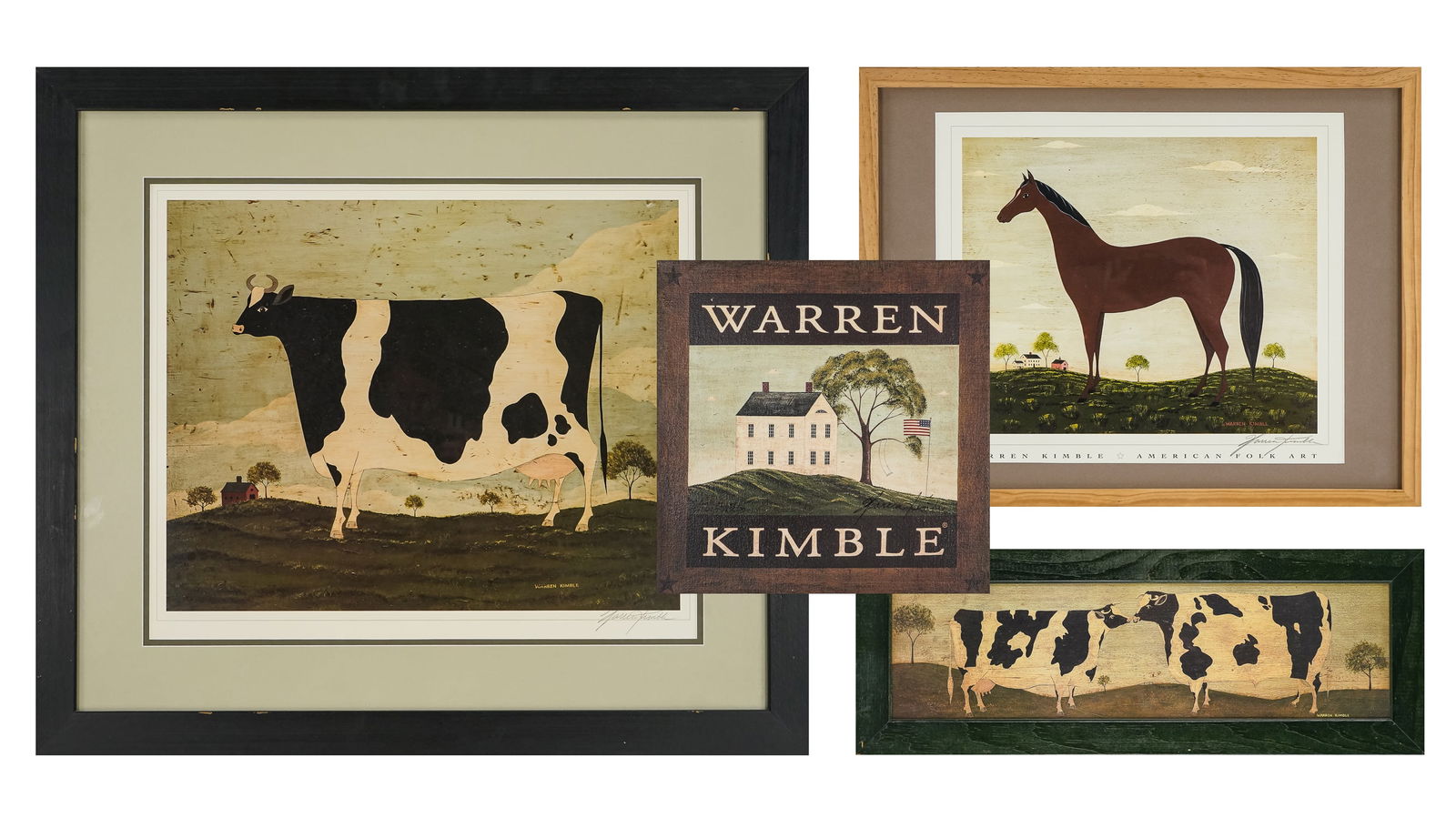 Warren Kimble (VT 1935-) Four Decorative Prints (1 of 11)