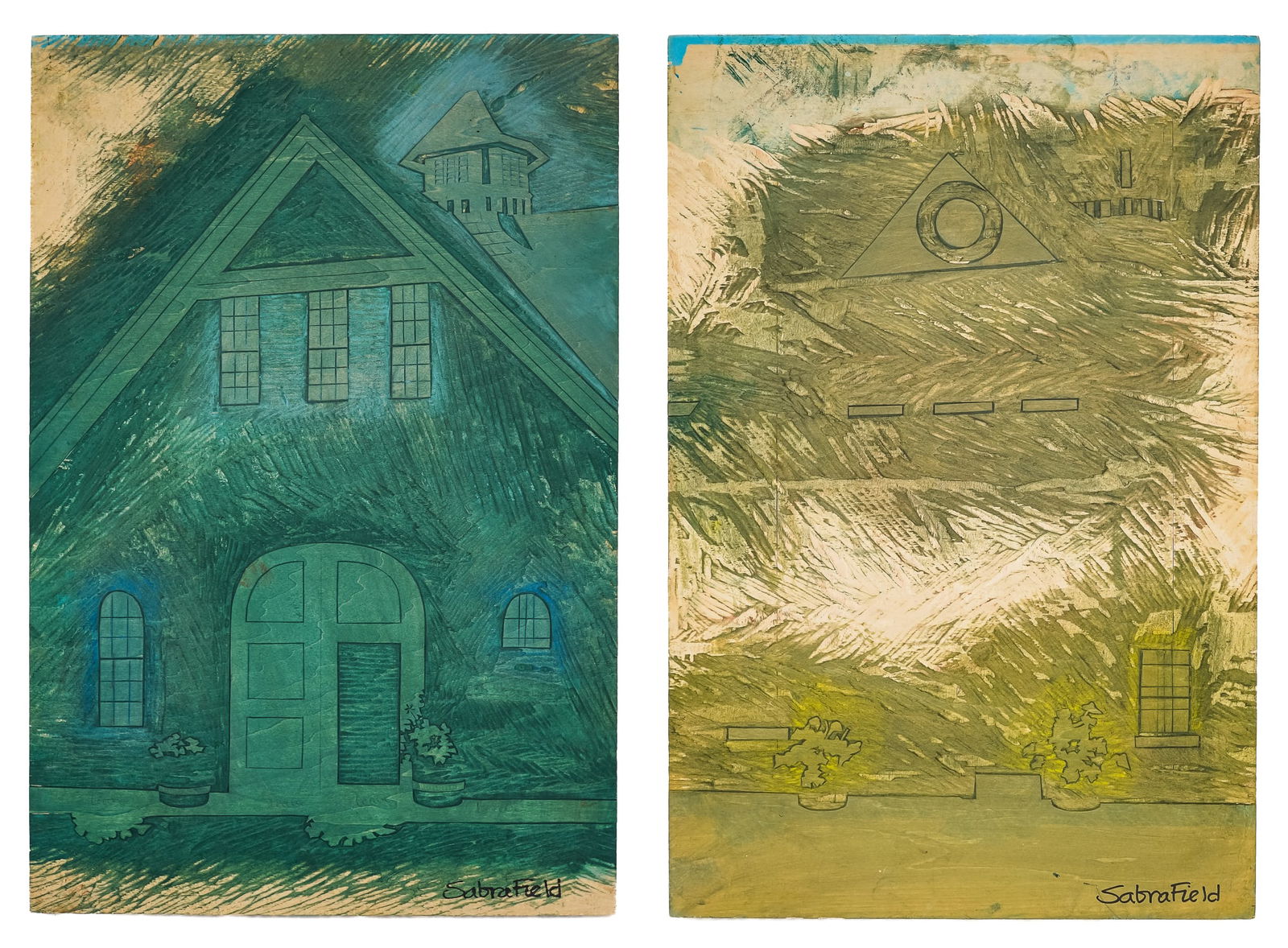 Sabra Field (VT 1935-) Two Printing Blocks (1 of 10)