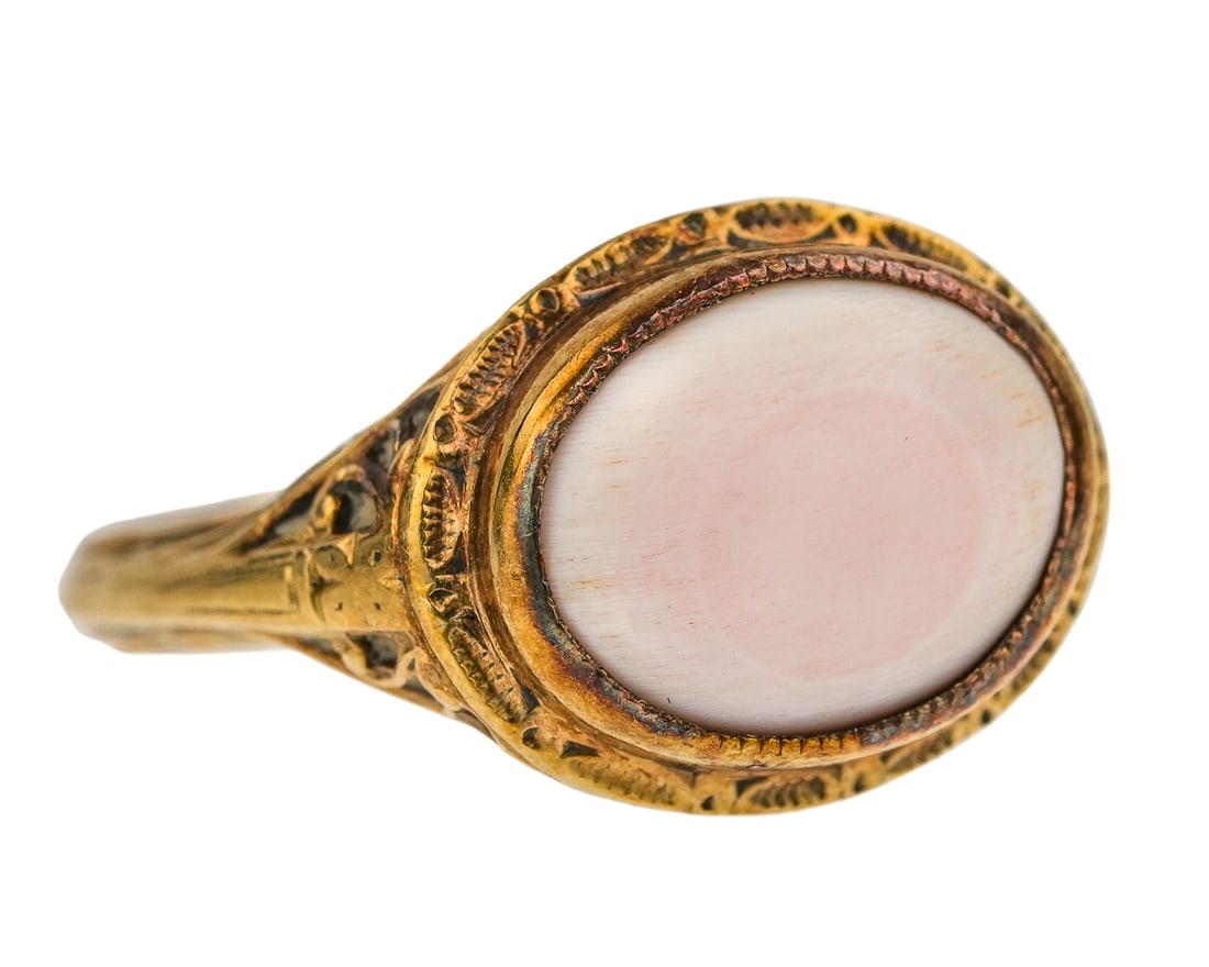 14k Antique Coral Ring (1 of 7)