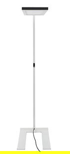 Waldmann Lighting Lavigo Floor Lamp: Waldmann Lighting "Lavigo" direct/ indirect floor lamp, designed by Structurelab in Dusseldorf, white finish, ht 80" (requires local pick-up/ private carrier due to ht)