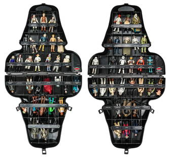 Kenner Star Wars Action Figures: Kenner Star Wars original action figures (57 pcs), 1977-1984, with two "Empire Strikes Back" cases, light wear to near mint, loose