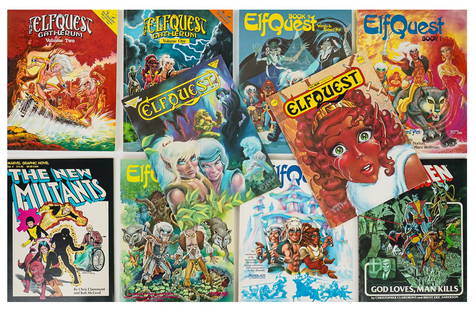 Marvel, DC Modern Age Comic Books: Marvel, DC Modern Age comic books (estimated approximately 500 pcs), most 1985-1986, including Elfquest, Red Sonja, Alpha Flight, New Mutants, Spiderman, X Men, etc, most near mint, bagged but not boa