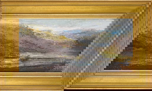 Gabrielle McDermit (VT Contemporary) Dawn at Beaver's pond: Gabrielle McDermitt (Vermont contemporary) Dawn at Beaver's Pond oil on panel 6 x 12" 9.5 x 15.5" as framed. McDermitt is an up and coming Vermont painter and her work has rarely appeared at auction.