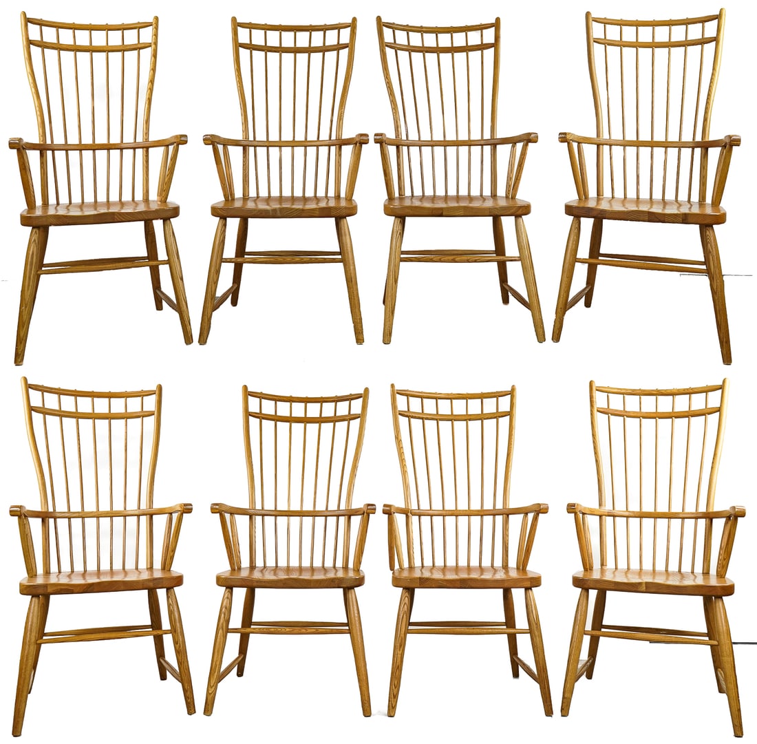 Set of 8 Pompanoosuc Mills Arm Chairs (1 of 7)