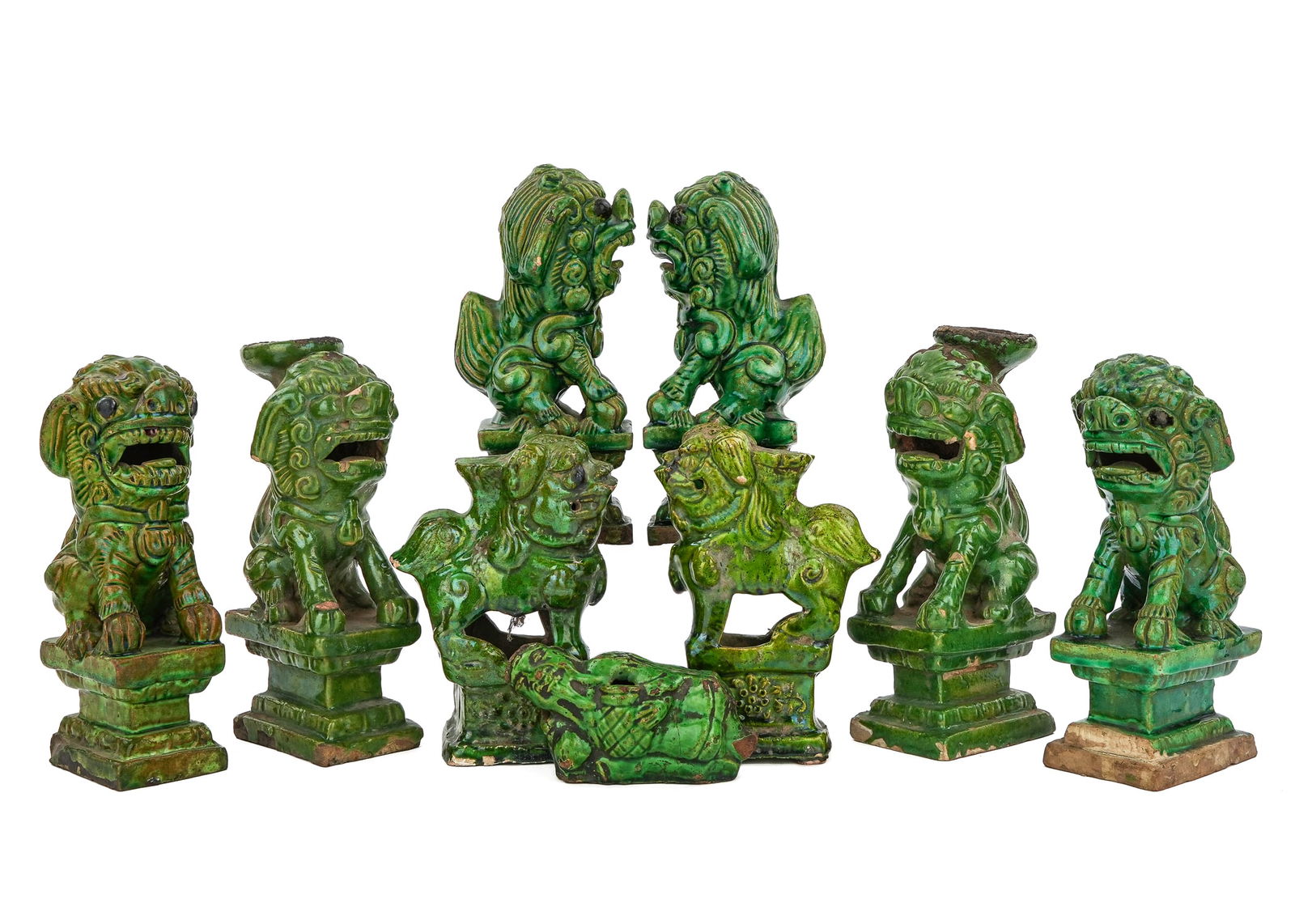 19th c Chinese Terracotta Foo Dogs (1 of 5)