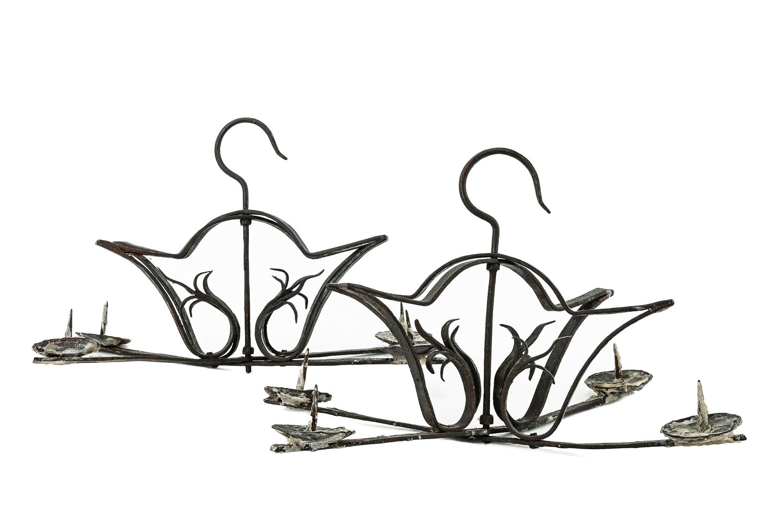 Late 19th c Chinese Wrought Iron Candelabras (1 of 5)