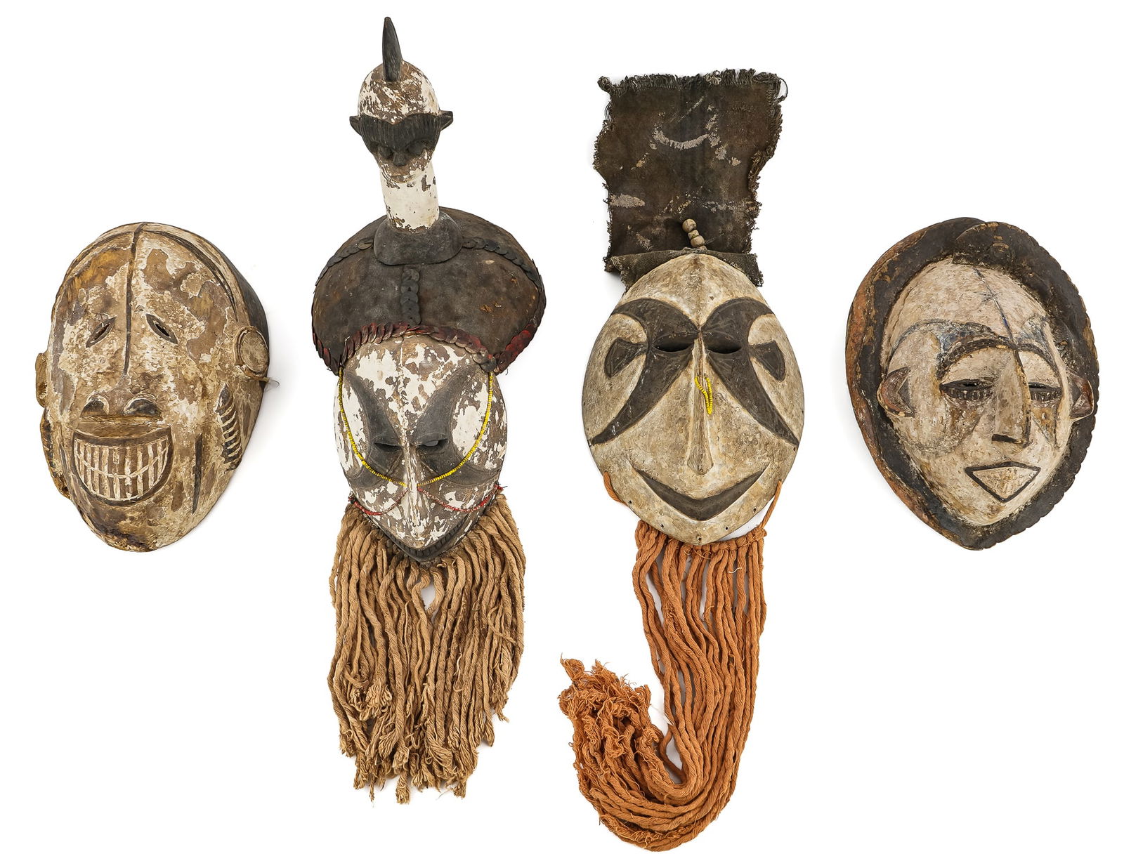 Four 20th c African Masks (1 of 9)