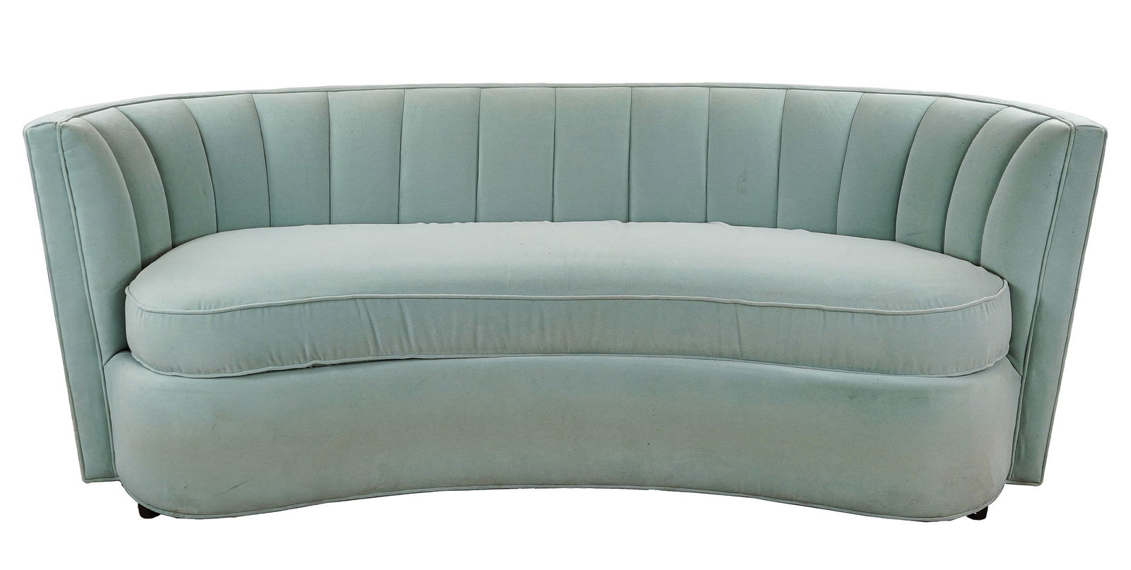 Precedent Furniture Sky Blue Velvet Sofa (1 of 4)
