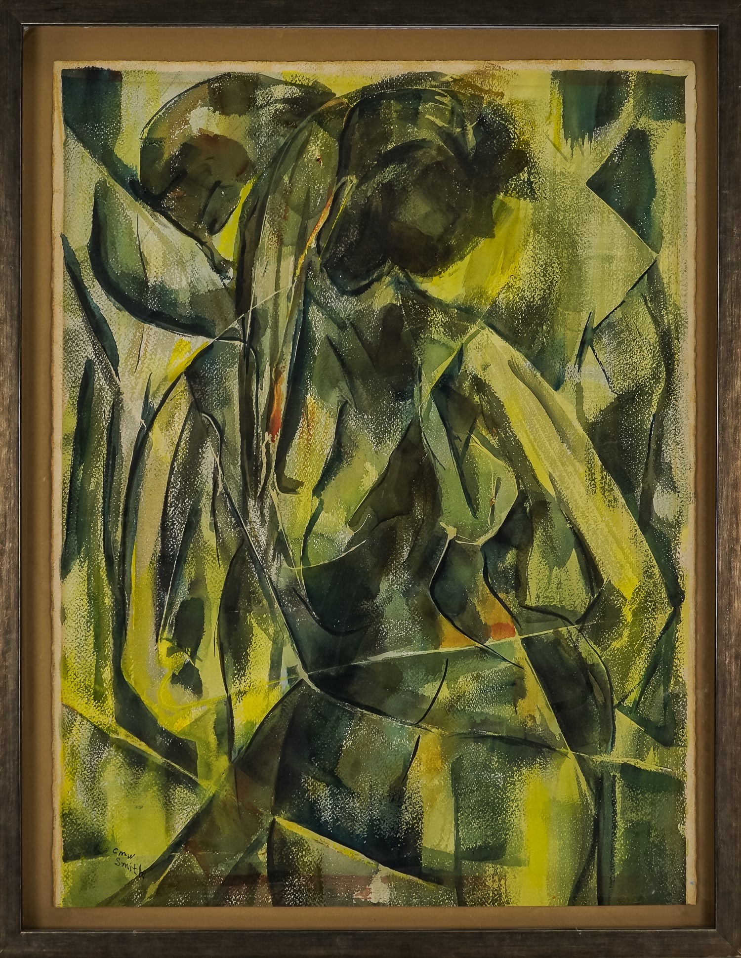 CWM Smith (AM 1922-2009 ) Abstract watercolor: CWM Smith (American 1922-2009) Watercolor on paper - signed lower left - 29 x 22"