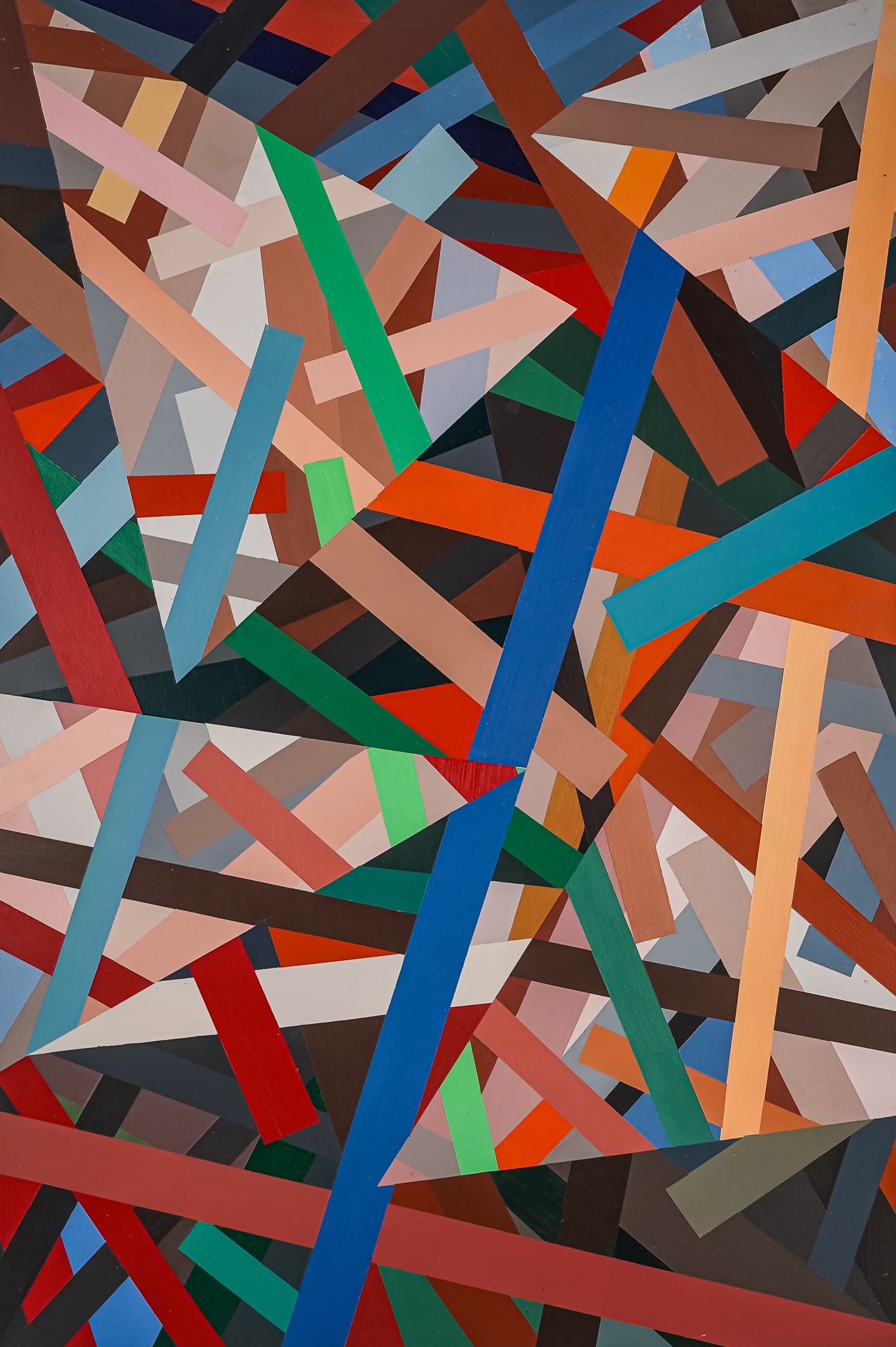 1978 Dennis Will Op Art Oil on Masonite: 1978 Dennis Will Op art oil on masonite painting, 20 x 30"