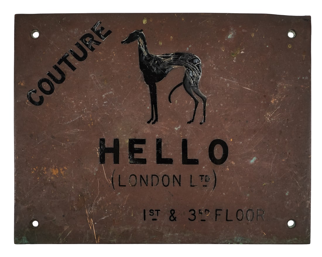 Couture Hello London Bronze Fashion Shop Sign (1 of 4)