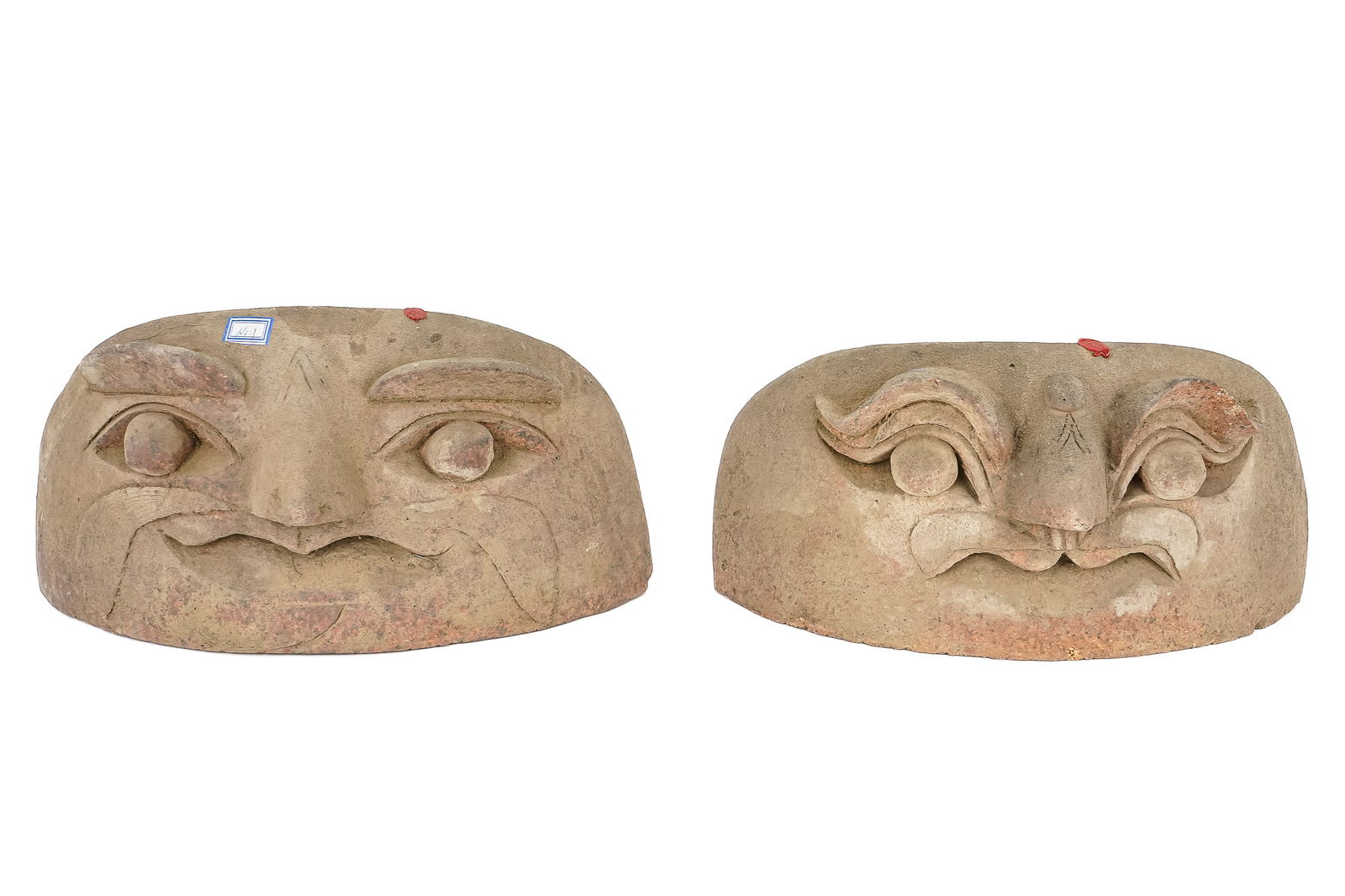 19th c Chinese Terracotta Kang Stove Door Covers (1 of 6)