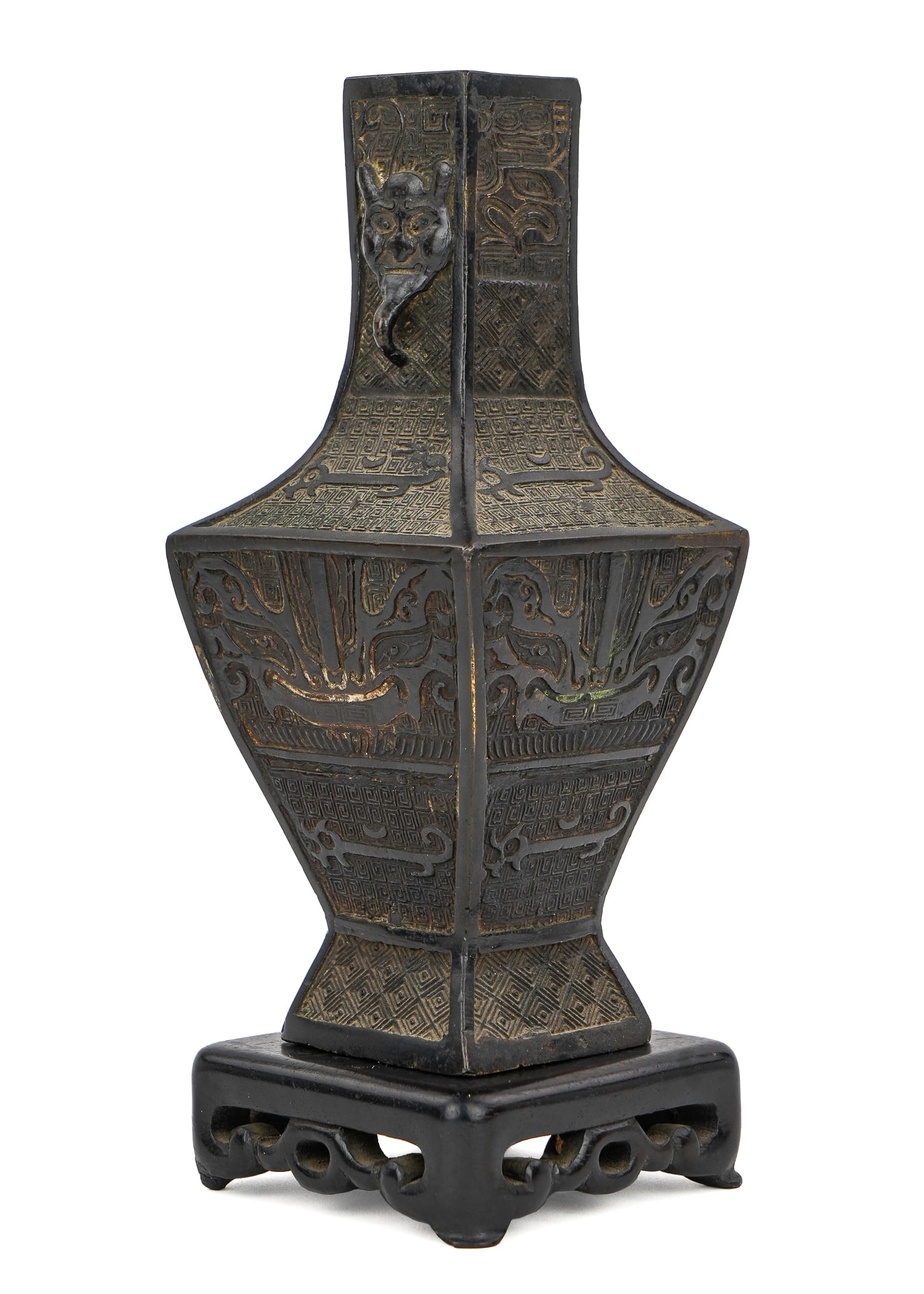 Chinese Archaistic Bronze Zun Vase (1 of 6)