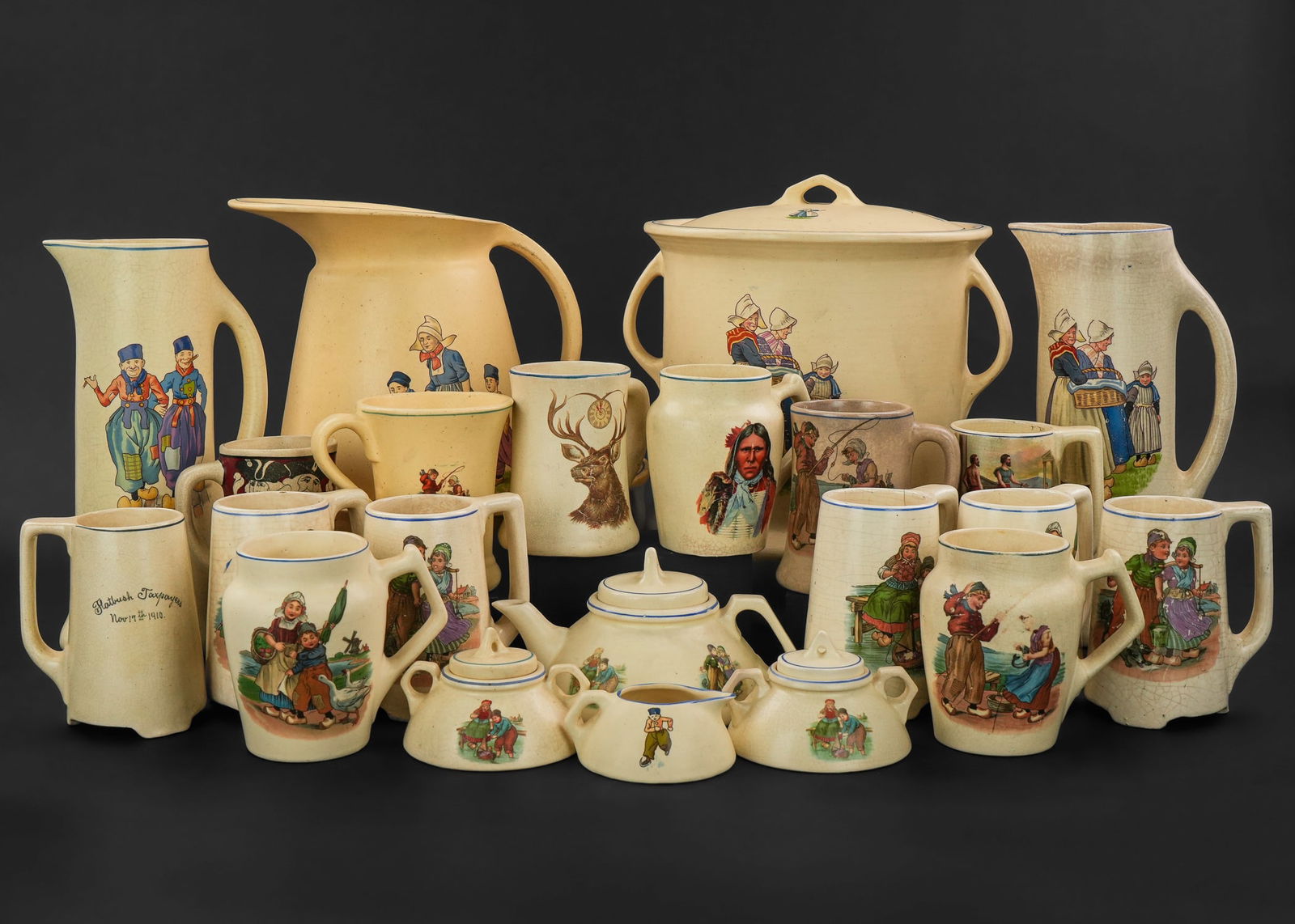 Collection of Roseville Creamware Art Pottery (1 of 7)
