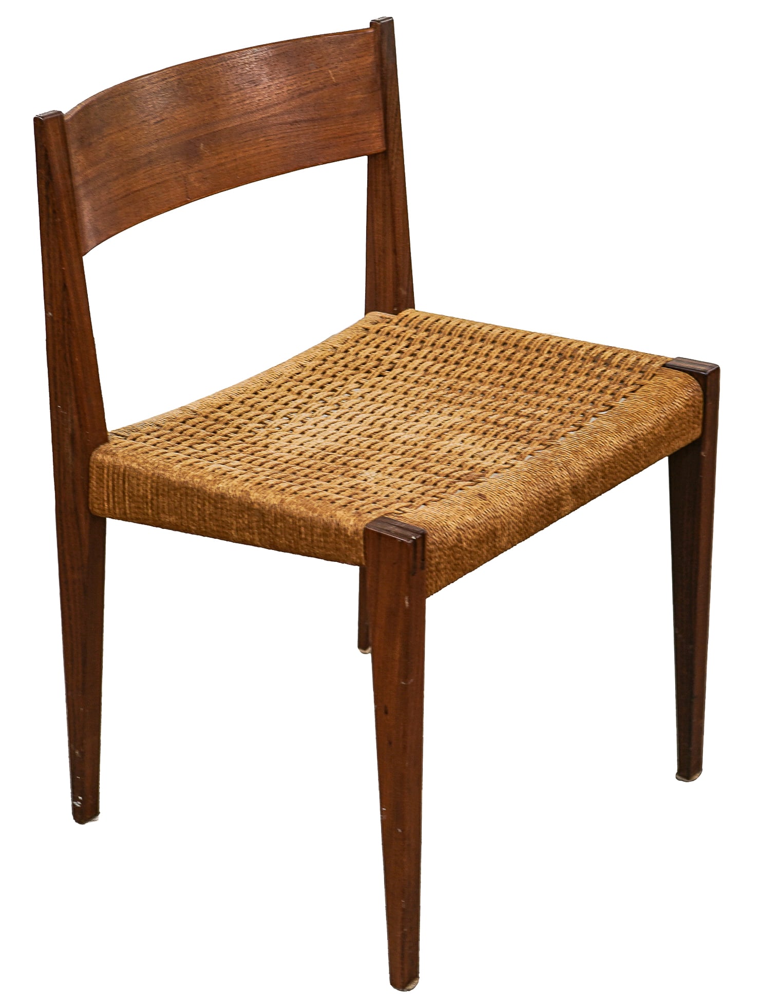 Mid Century Danish Teak and Seagrass Side Chair (1 of 4)