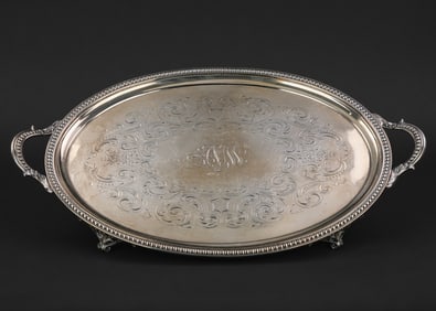 Hyde & Goodrich New Orleans Coin Silver Tray