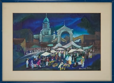 William Joseph Eastman ( AM 1881-1950) Mexican Town Scene