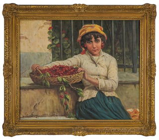 Ernest De Nagy (HU/AM 1882-1952) The Fruit seller