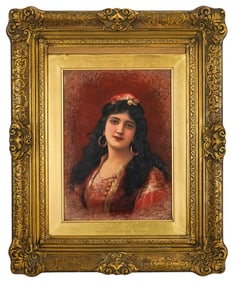 Emile Eisman Semenowsky (PO/FR 1857-1911) Girl In Roma Dress