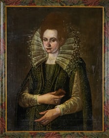 17th c Spanish School Portrait of A lady