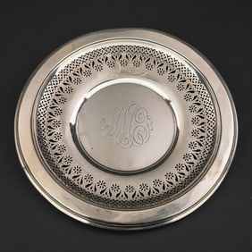 International Sterling Silver Reticulated Plate