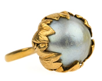 18k Mabe Pearl Ring