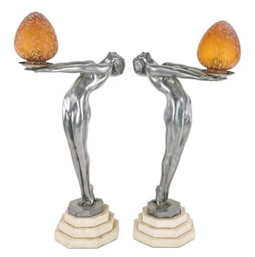 Pair of Late 20th Century Art Deco Style Lamps