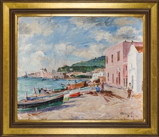 Vincenzo Colucci (IT 1898-1970) Italian Coastal scene