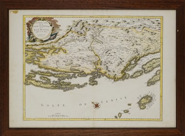 Paolo Santini 1780- Nouvelle Carte de la Partie Occidentale de Dalmatie