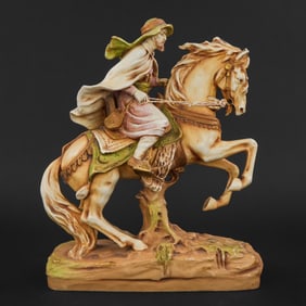 Amphora Porcelain Figure of Arab Horseman