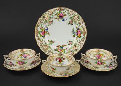 36 pcs. Royal Saxe Porcelain Tableware
