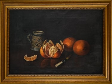 19th c American School o/c Oranges