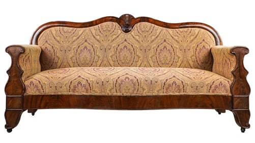 19th c RIbbon Front Sofa