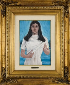 Carlo Alleva (IT 20th c) Portrait of a Young Woman