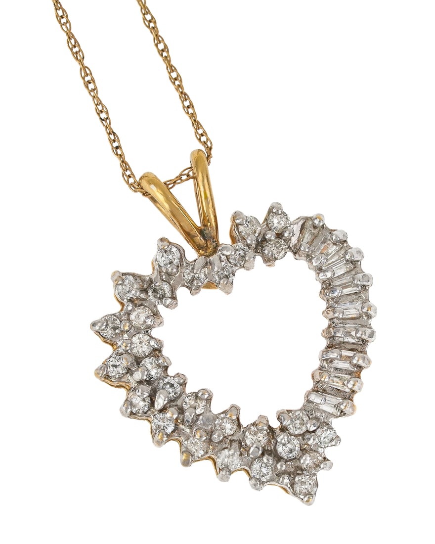 10k Diamond Heart Necklace (1 of 5)